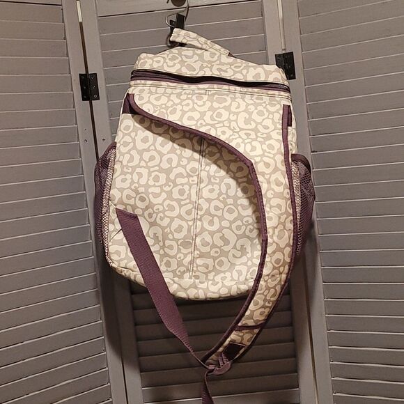 Thirty-One Camera/ Diaper Bag Animal Print Sling Backpack with Embroidered 'S' - Picture 9 of 12